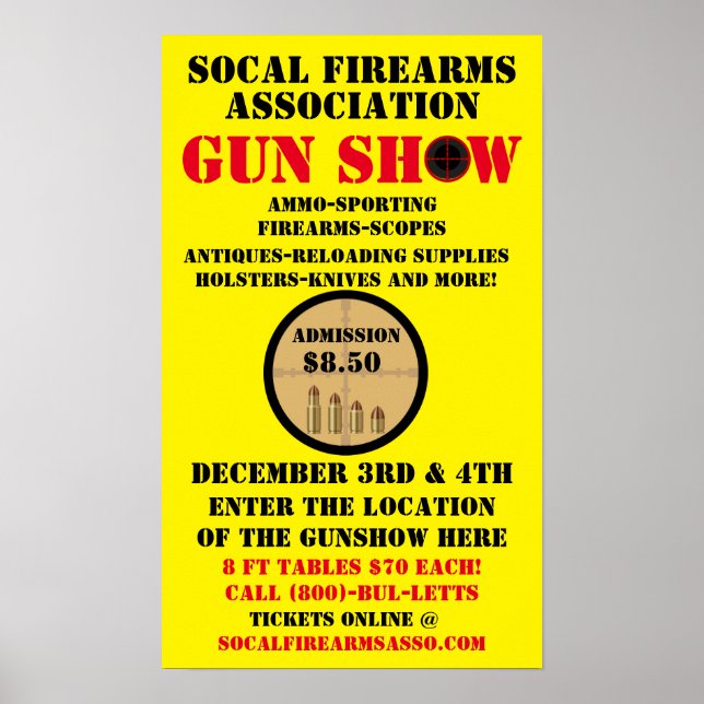 Customize Generic Gun Show Event Detailed Poster (Front)