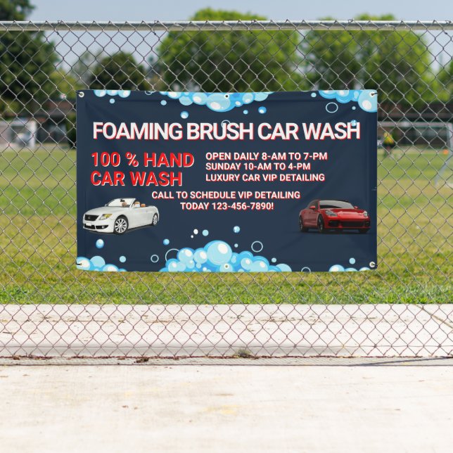 Customize Generic Large Car Wash Business  Banner (Insitu)