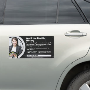 Customize Generic Notary Public With Photo Car Magnet