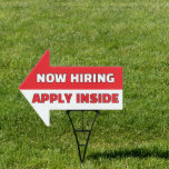 Customize Generic Now Hiring Apply Inside Yard Sign