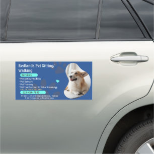 Customize Generic Pet Sitting Walking Business  Car Magnet