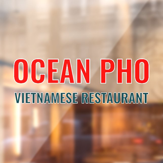 Customize Generic Restaurant Two Color  Window Cling (Sheet 2)