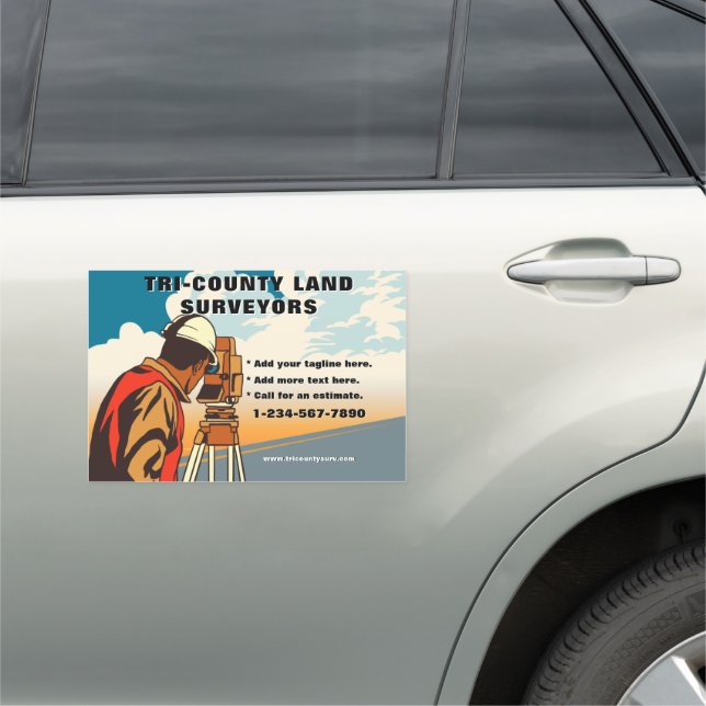 Customize Generic Surveyor Business Truck Car Magnet (In Situ)