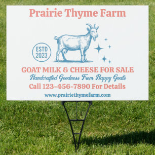 Customize Goat Farm Milk Cheese For Sale   Sign