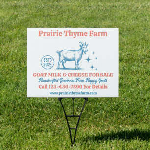 Customize Goat Farm Milk Cheese For Sale   Sign