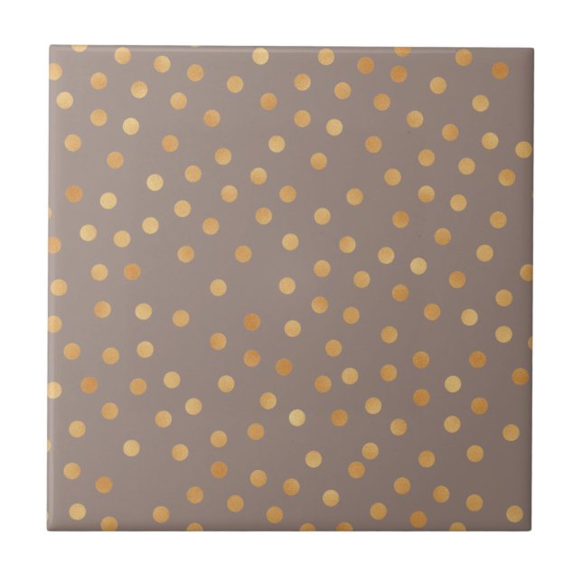 Customize Gold Glitter Ceramic Tile (Front)
