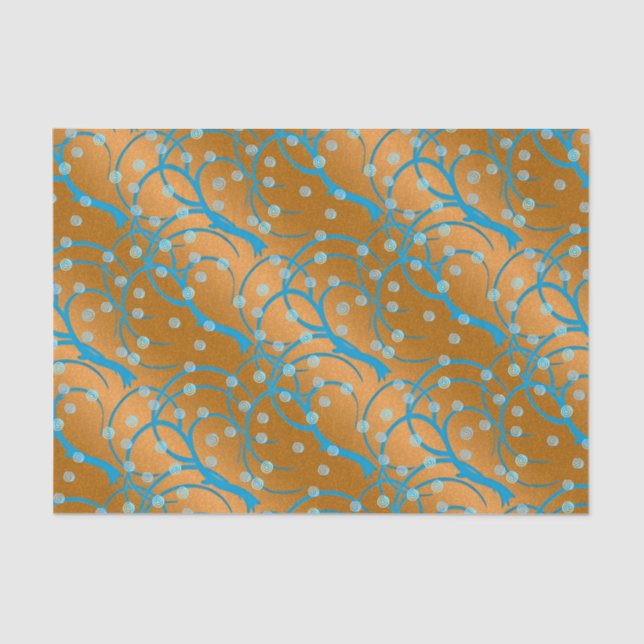 Customize Gold Jasmine Flapper Style Tissue Paper (Front)