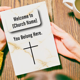 Customize Gold Marble Church Services Bulletin Flyer