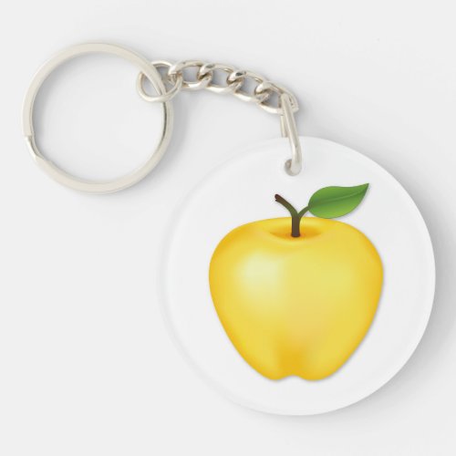 Customize Golden Delicious Apple Keychain