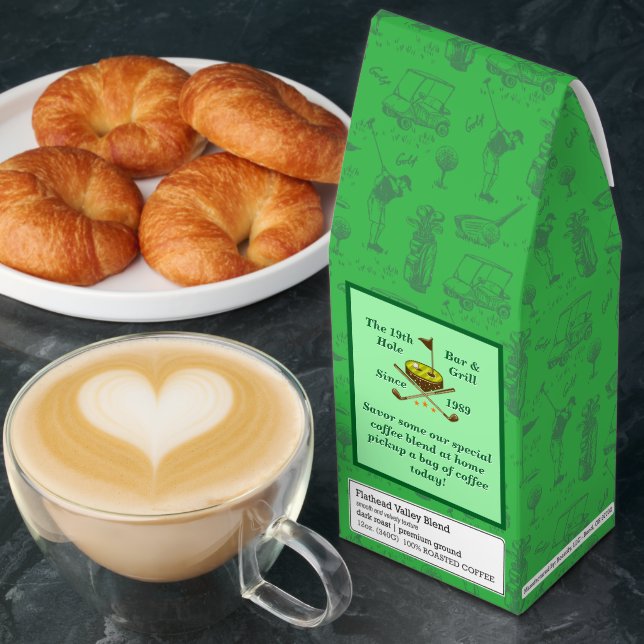 Customize Golf Course Restaurant Branding Merch 4 Roasted Coffee (Breakfast)