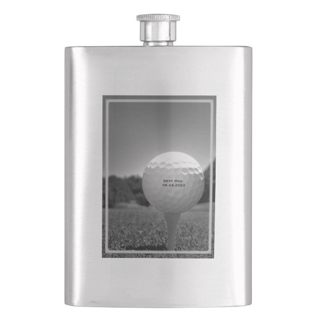 Customize Golf Theme Classic Flask (Front)