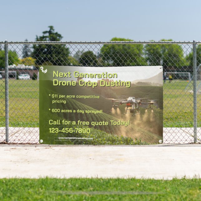 Customize GPS Drone Crop Spraying Business Promo Banner (Insitu)
