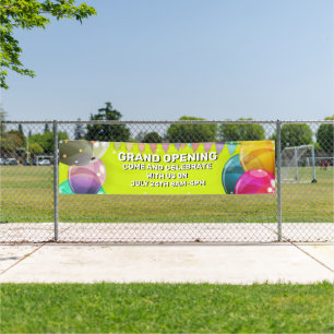 Customize Grand Opening Balloons Bunting Business Banner
