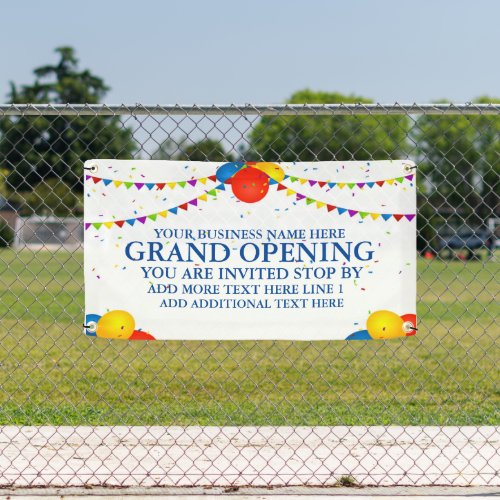 Customize Grand Opening Balloons Re_Opening  Banner