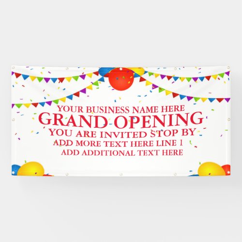 Customize Grand Opening Balloons Re_Opening Banner