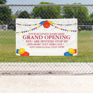 Customize Grand Opening Balloons Re-Opening Banner