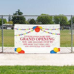 Customize Grand Opening Balloons Re-Opening Banner