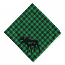 Customize Green Buffalo Plaid Bull Moose Dog