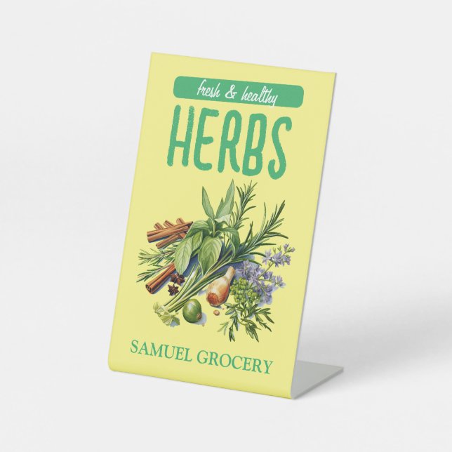 Customize Grocery Product Promotions  Pedestal Sign (Front)