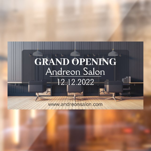 Customize Hair Salon Grand Opening Generic Window Cling (Sheet 2)