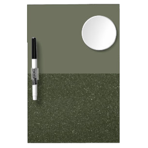 Customize Half Glitter Green Dry Erase Board