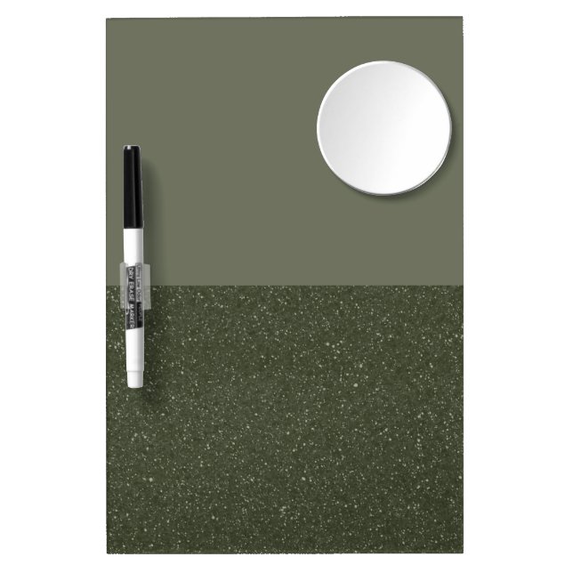 Customize Half Glitter Green Dry Erase Board (Front)