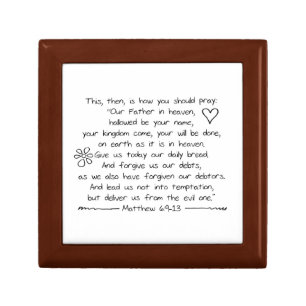 Customize Handwriting Bible Verse The Lords Prayer Gift Box