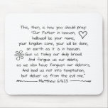 Customize Handwriting Bible Verse The Lords Prayer Mouse Pad