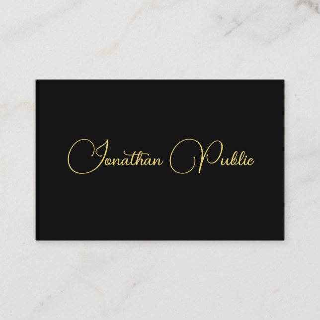 Customize Handwritten Script Name Template Elegant Business Card (Front)