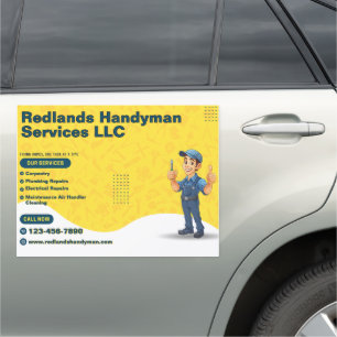 Customize Handyman Business Promotional Truck Car Magnet