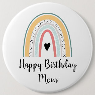 Customize Happy Birthday Badge - Rainbow Button