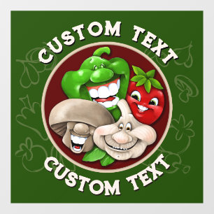 CUSTOMIZE Happy Italian Food Restaurant Kitchen Window Cling