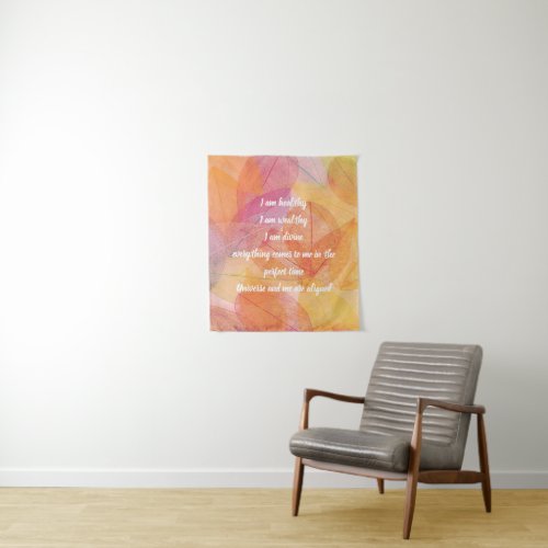 Customize Healing Quote Nature Inspired Tapestries