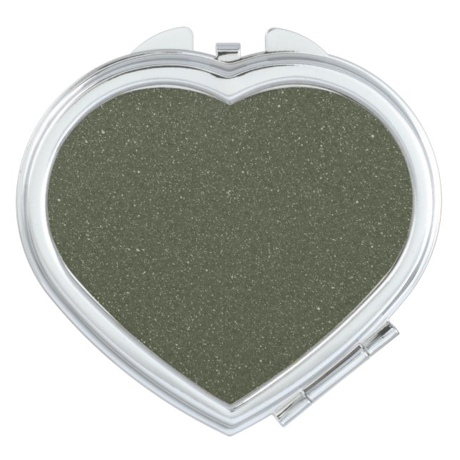Customize Heart Compact Mirror – Speckled Green (Front)