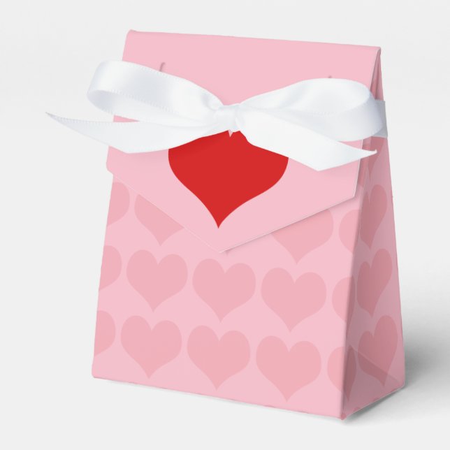 Customize, Heart of Love Favor Boxes (Front Side)