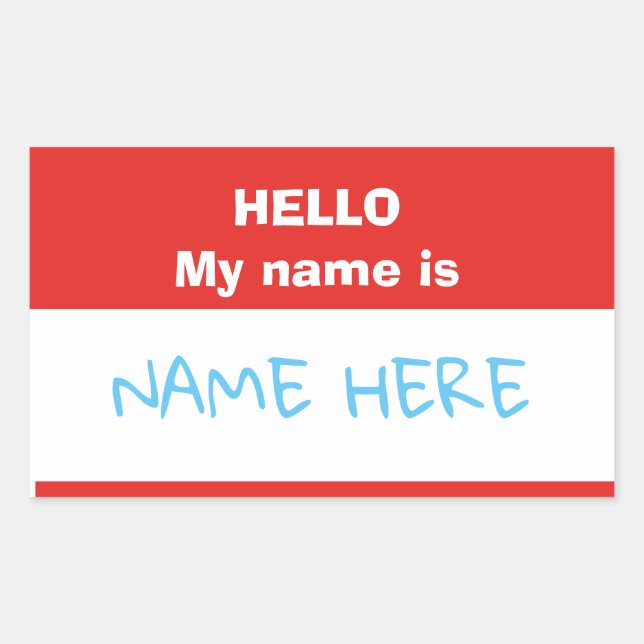 Customize hello my name is stickers (Front)