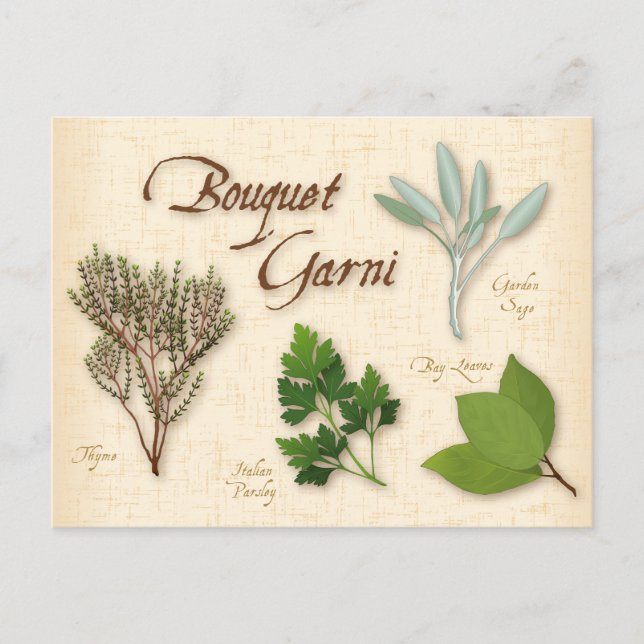 Customize Herb Bouquet Postcard (Front)