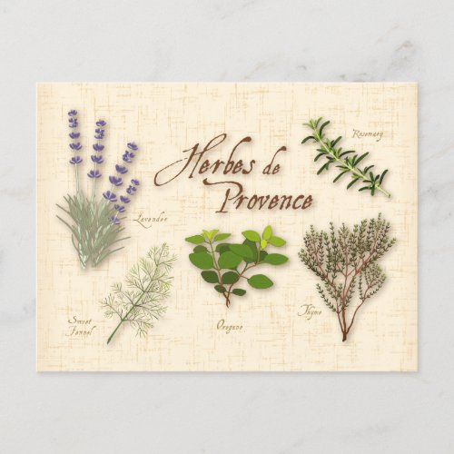 Customize Herbes de Provence Postcard