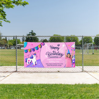 Customize Hispanic Girl Photo Birthday Party  Banner