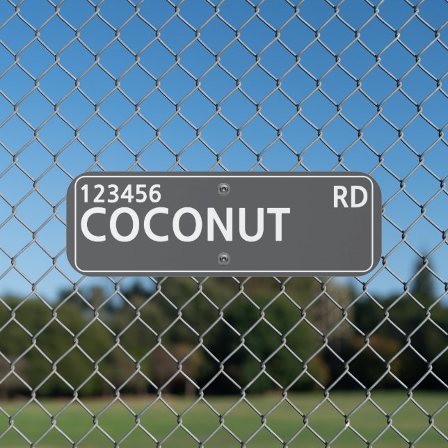 Customize Home Business Street Address  Metal Sign (In Situ(Fence))