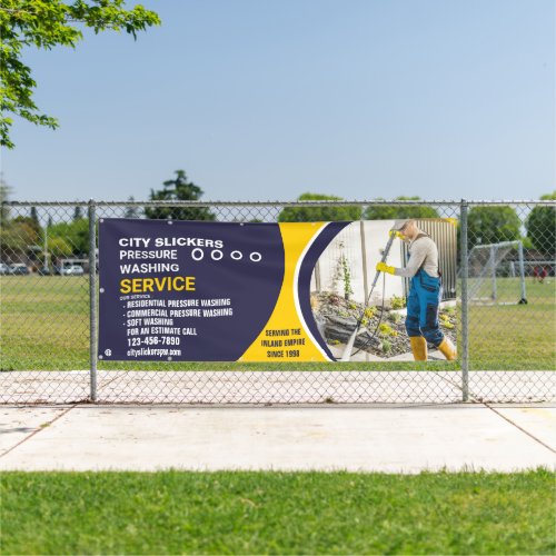 Customize Home Commercial Pressure Washing Banner