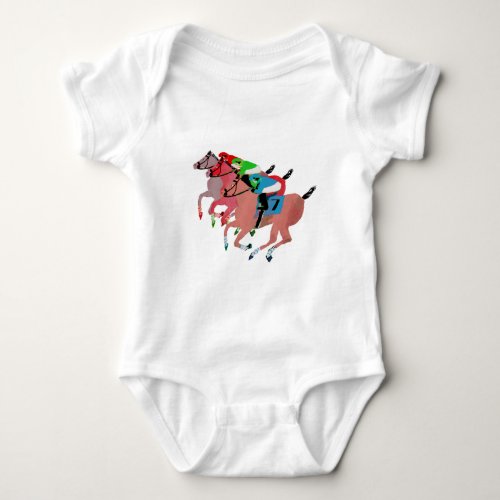 Customize Horse Racing  Design Baby Bodysuit