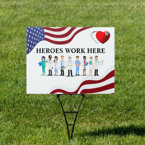 Customize Hospital Heroes Work Here Icon Staff   Sign