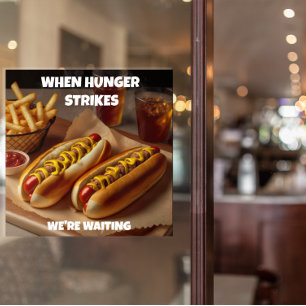 Customize Hotdogs Fries Drink Restaurant Advert Poster