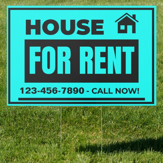 Customize House For Rent Large Yard Sign (Insitu)
