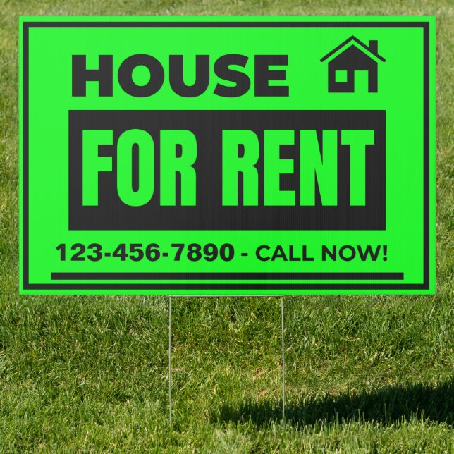 Customize House For Rent Large Yard Sign (Insitu)