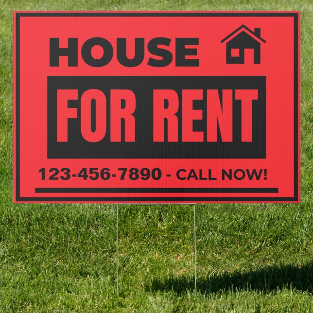 Customize House For Rent Large Yard Sign (Insitu)