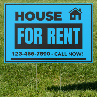 Customize House For Rent Large Yard Sign
