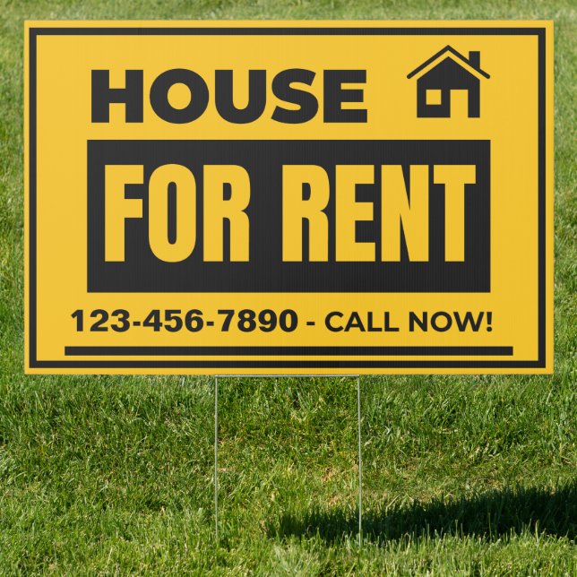 Customize House For Rent Large Yard Sign (Insitu)