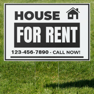 Customize House For Rent Large Yard Sign